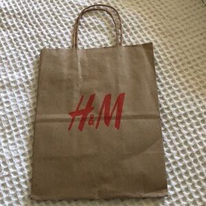 H & M Small Brown Paper Bag / Authentic / Preloved / In Good Condition
